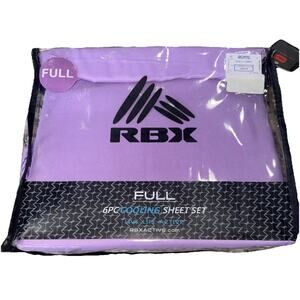 RBX Full Sheet Set Purple 6 Piece cooling Bedding Flat Fitted 4 Pillowcases Soft